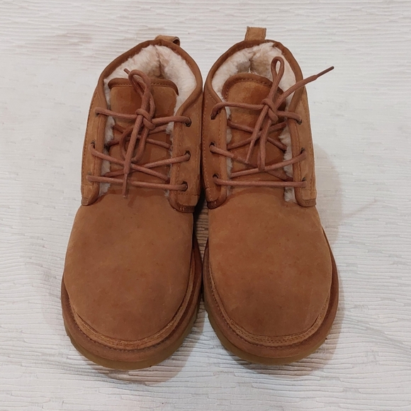 UGG Men's Tan Suede Neumel Lace Up Shoes Size 13 - Picture 3 of 11